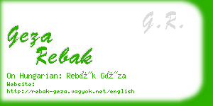 geza rebak business card